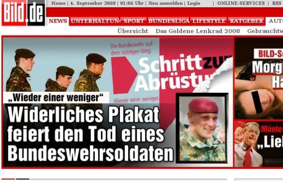 Links zwo drei vier... Quelle: bild.de